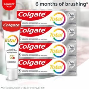 Colgate Total Original Toothpaste 4x100ml | Stronger 24-hour bacterial defence